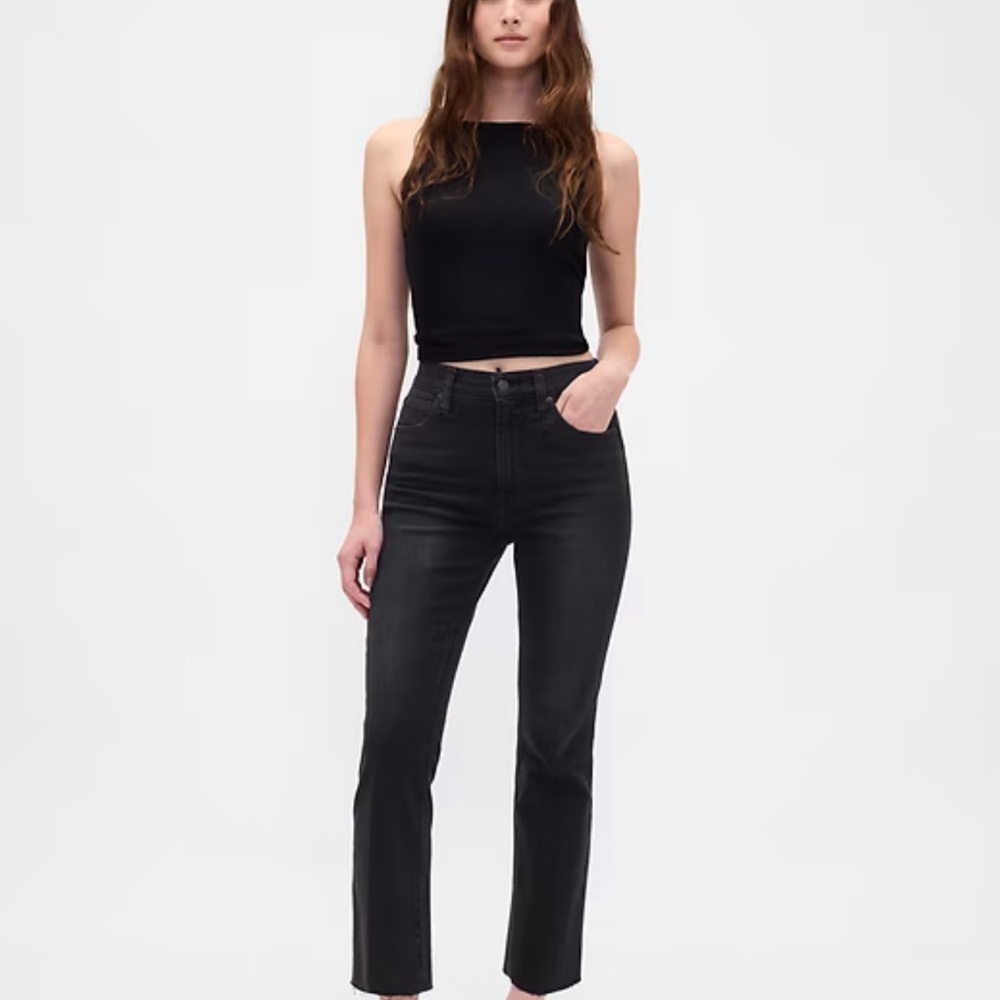 Gap Kick Fit High Rise Black Denim Jeans